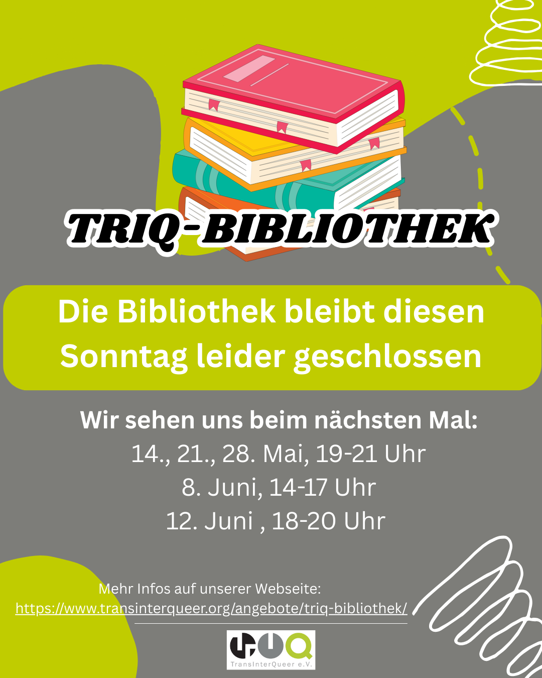 Bibliothek bleibt am Sonntag geschlossen